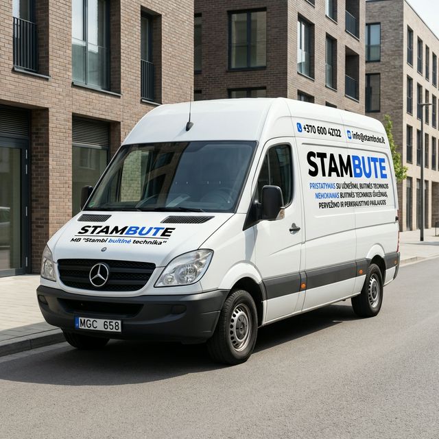 STAMBUTE transporto priemonė — priekinis kampu