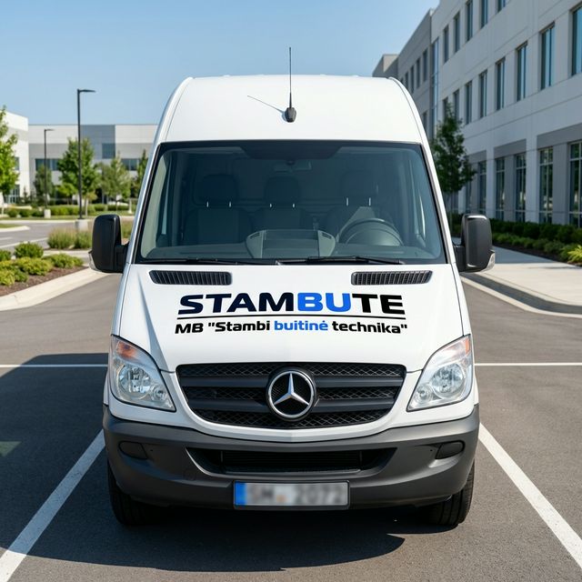STAMBUTE transporto priemonė — priekinis vaizdas